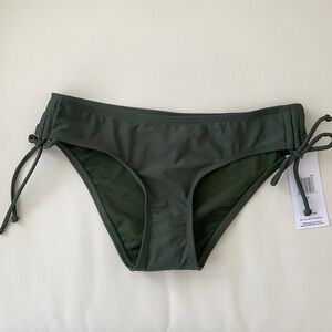 NWT Hurly Olive Green Tie Swim Bottom